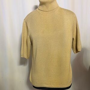 Talbots women  Tan Turtleneck Sweater size M